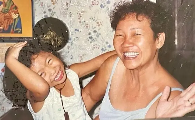 Gretchen Ugalde with her grandmother